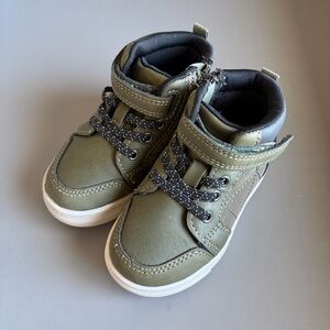 Cat & Jack Olive Green High Top Sneakers